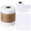 FuWeave 30 Pack Reusable Toilet Paper Towels Bidet Towels Reusable Washable Toilet Paper Bulk Paperless Towels Rolls Cotton Treadmill Family Cloth Wipes(ClassicWhite)