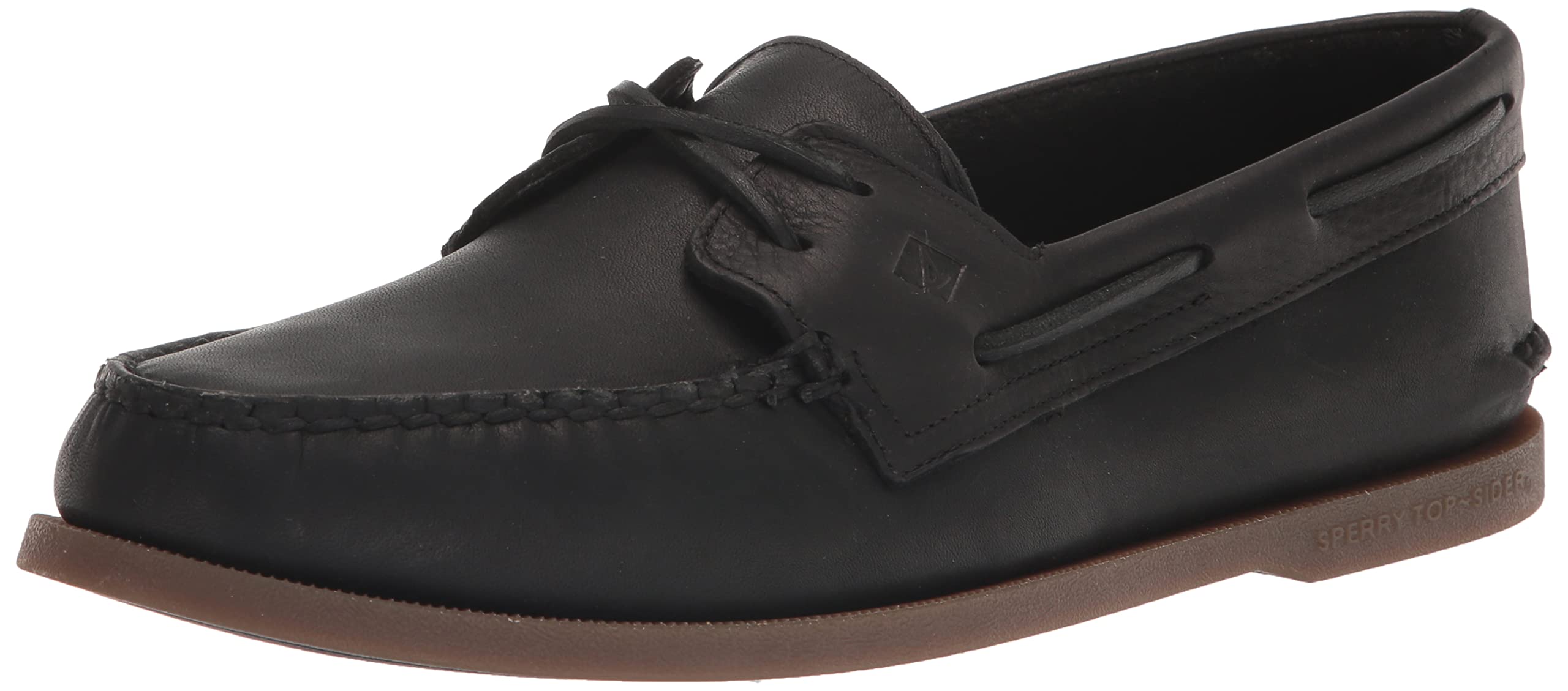Sperry Mens Shoes Mens Authentic Original 2-Eye Seasonal Boat Shoe Black PRE-Worn 14
