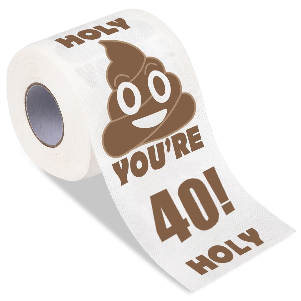 40th Birthday Printed Toilet Paper Gag GiftFunny Novelty Toilet Paper Roll for Best Friends Perfect Prank Gift and Bathroom Decor Gifts Surprise
