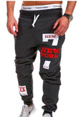 Fashionable Athletic Pants with New York Letter Print