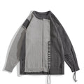 Hand-woven Irregular Stitching Contrast Color Sweater