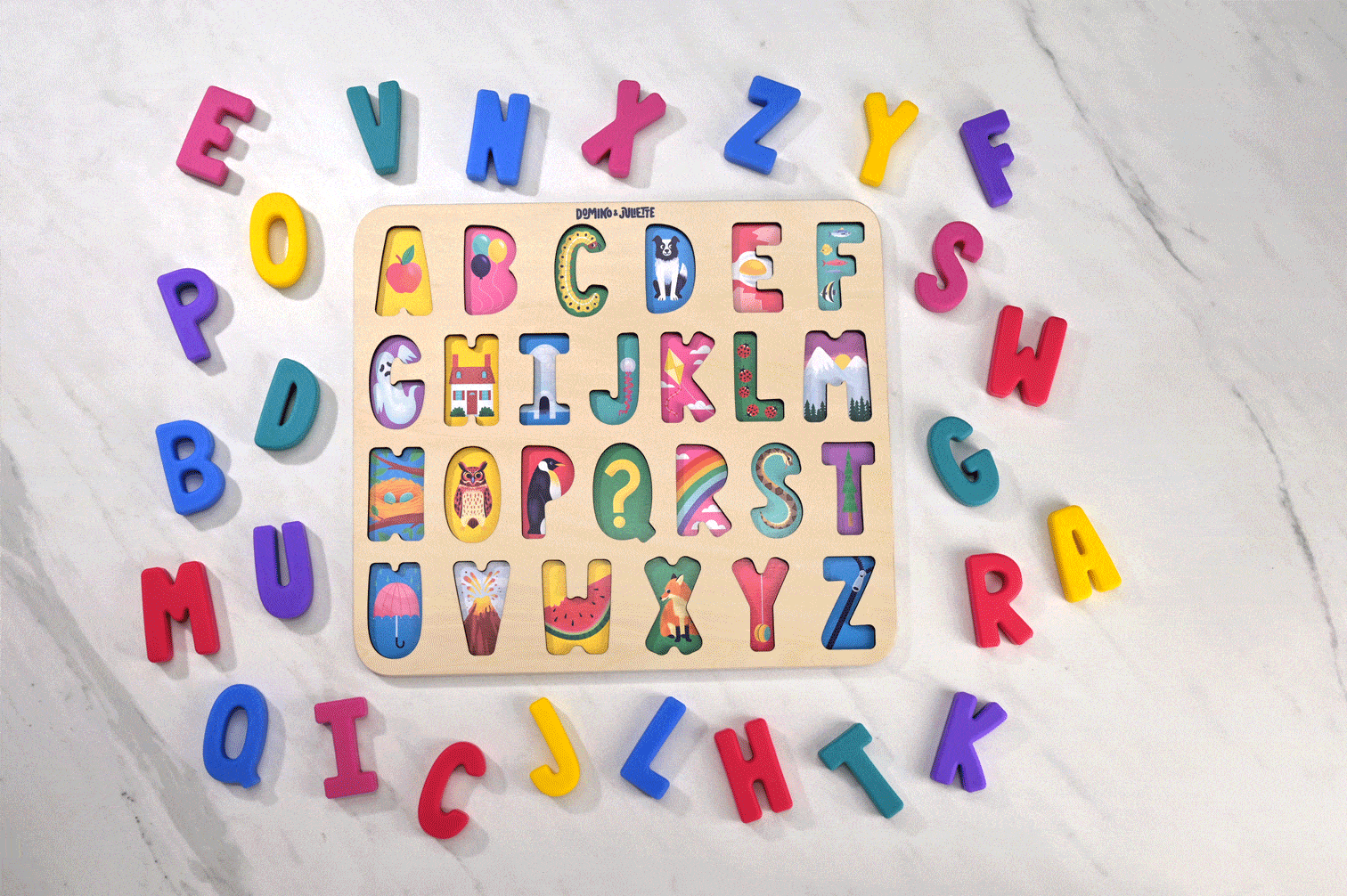 ABC Find &amp; Fit Puzzle — Wooden Alphabet Learning Toy for Toddlers