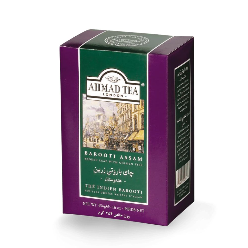 Ahmad Barooti Assam Loose Leaf Black Tea in Paper Carton 16oz/454g