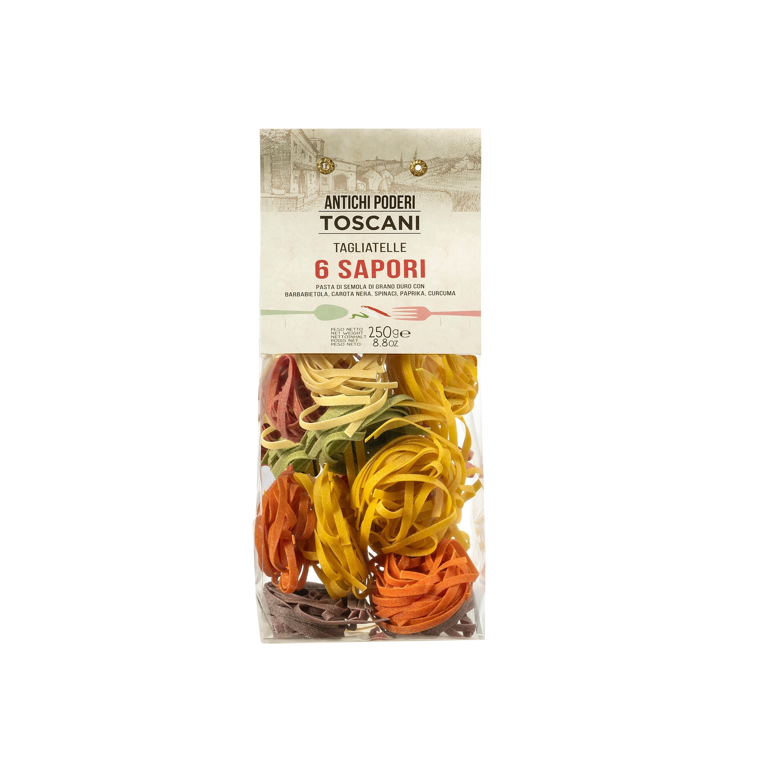 Antichi Poderi Toscani 6 Flavors Taglietelle Pasta 8.8oz/250g