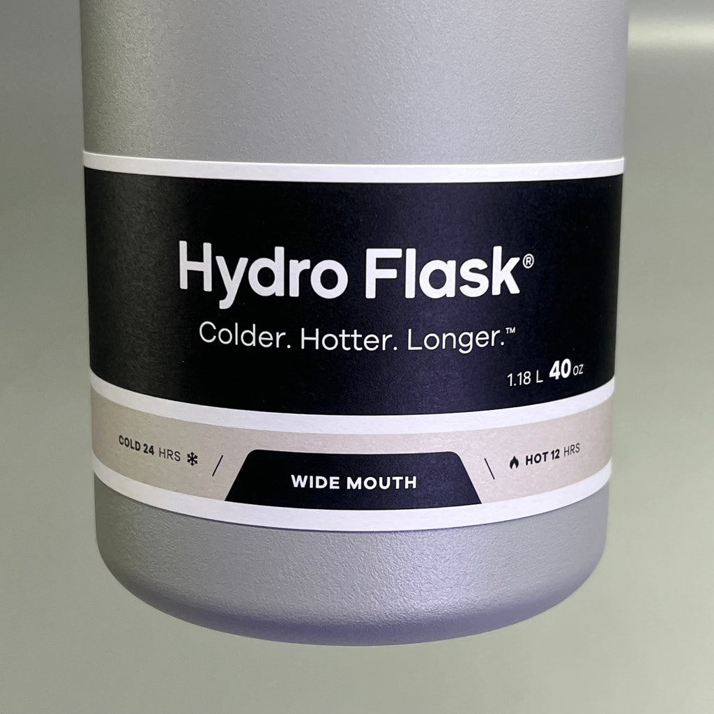 HYDROFLASK Stainless Steel Insulated Wide Mouth Water Bottle 40oz Birch
