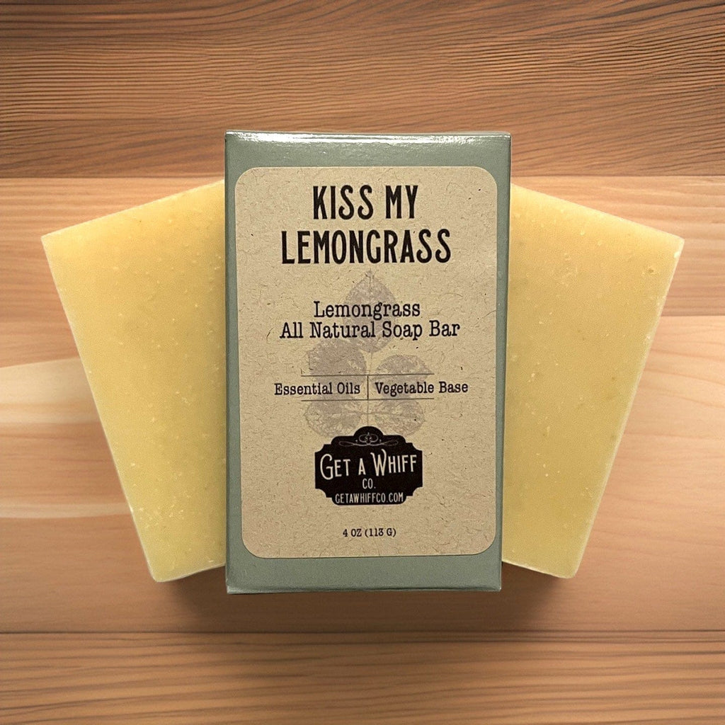 Natural lemongrass and bergamot bar soap made with essential oils