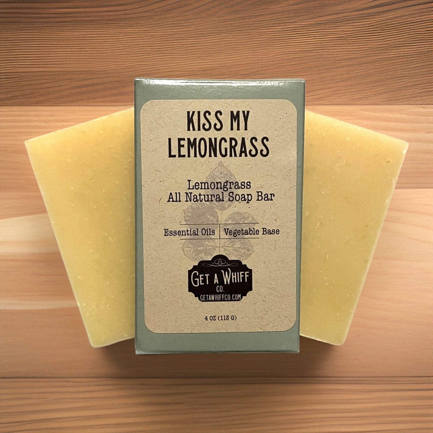 Natural lemongrass and bergamot bar soap made with essential oils