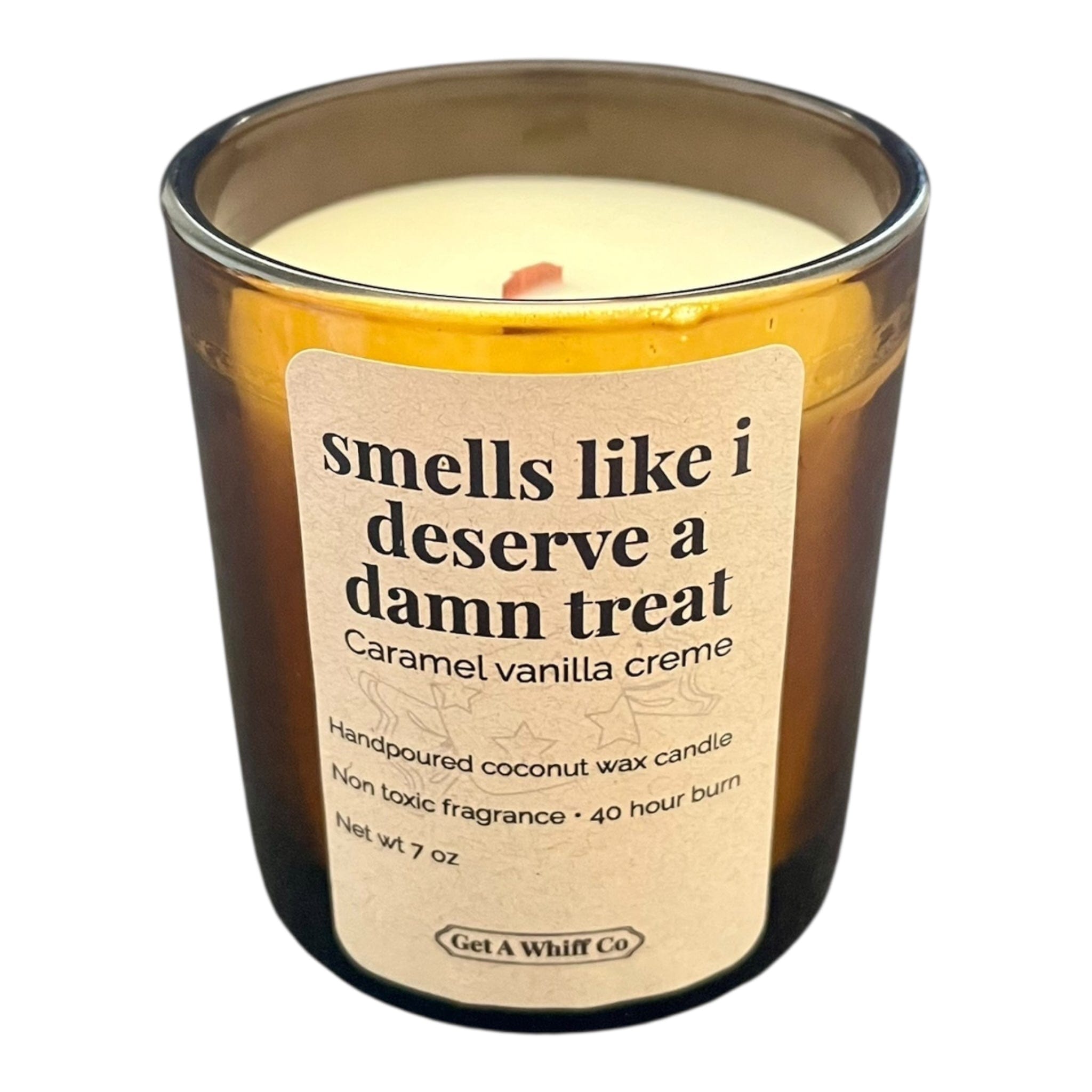 Amber Jar Candles — Soy Wax, Wood Wick | Choose Your Scent
