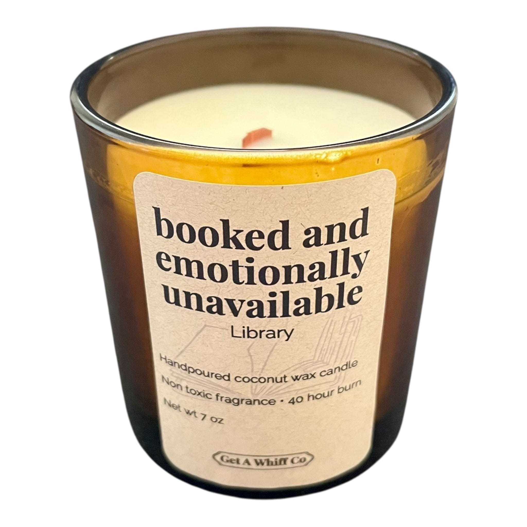 Amber Jar Candles — Soy Wax, Wood Wick | Choose Your Scent