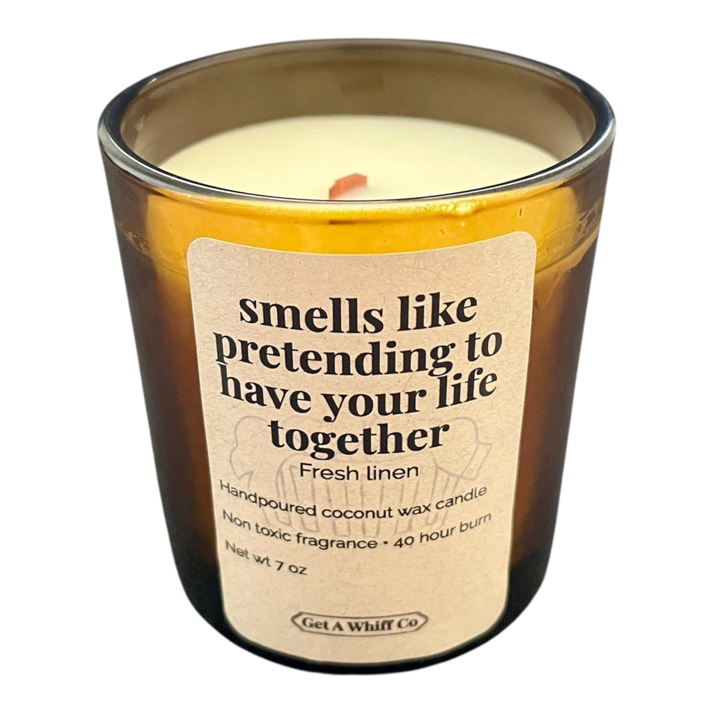 Amber Jar Candles — Soy Wax, Wood Wick | Choose Your Scent