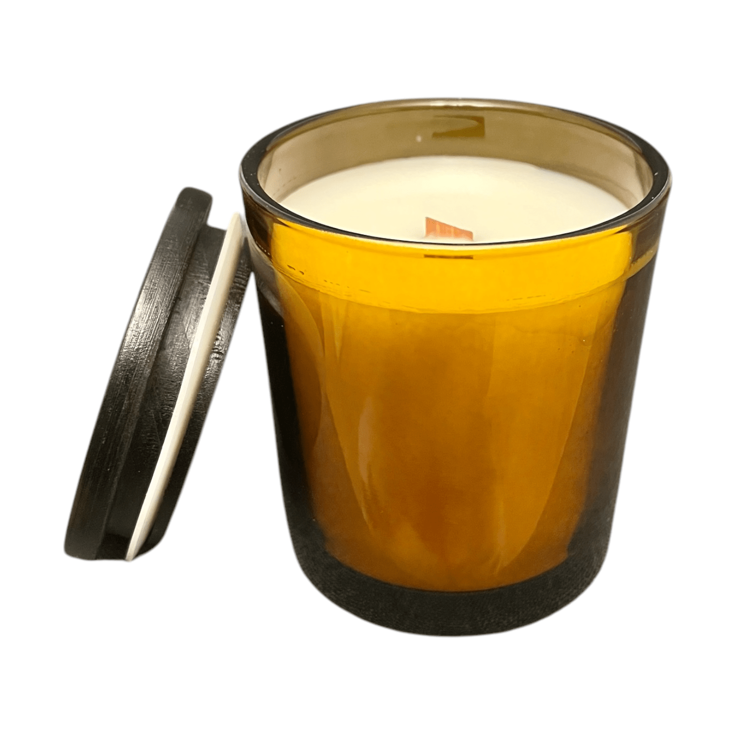 Amber Jar Candles — Soy Wax, Wood Wick | Choose Your Scent