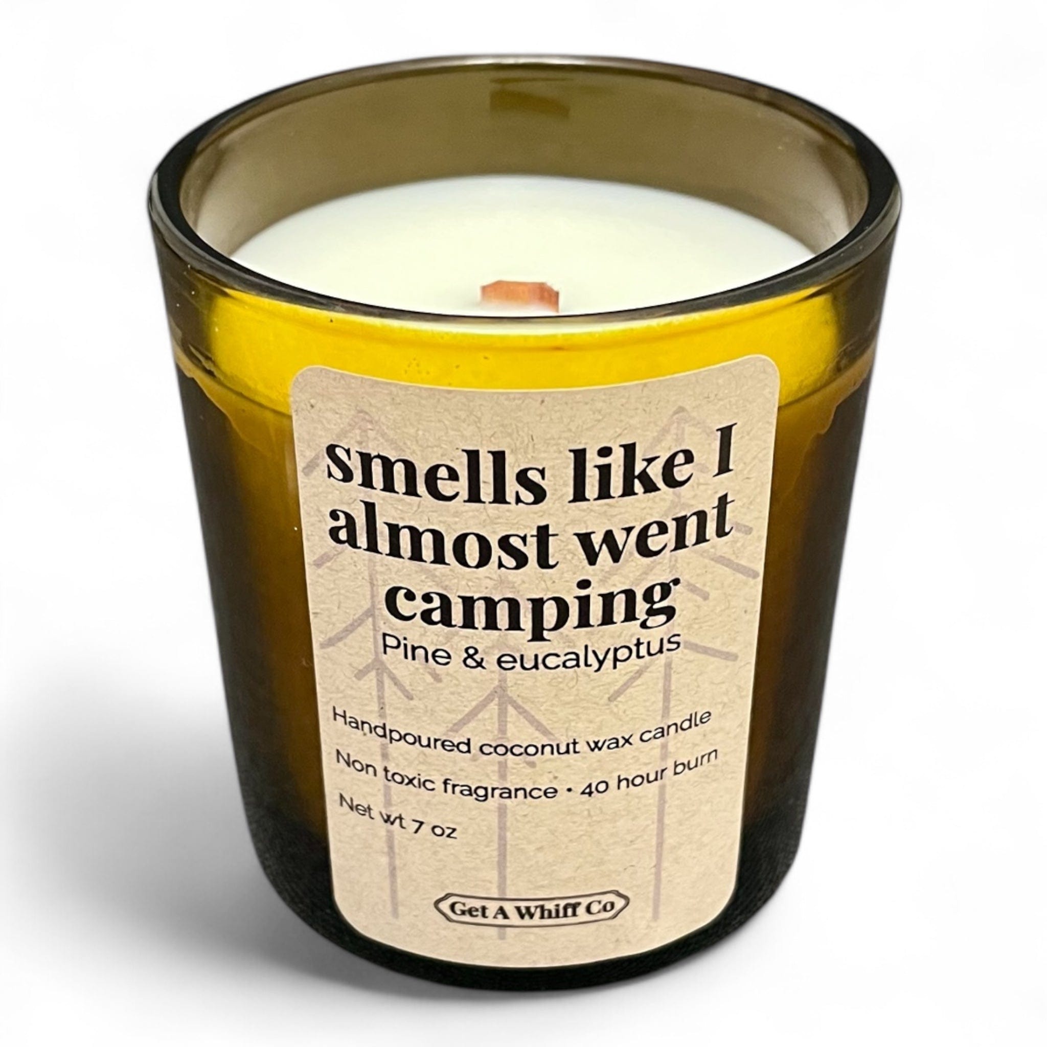 Amber Jar Candles — Soy Wax, Wood Wick | Choose Your Scent