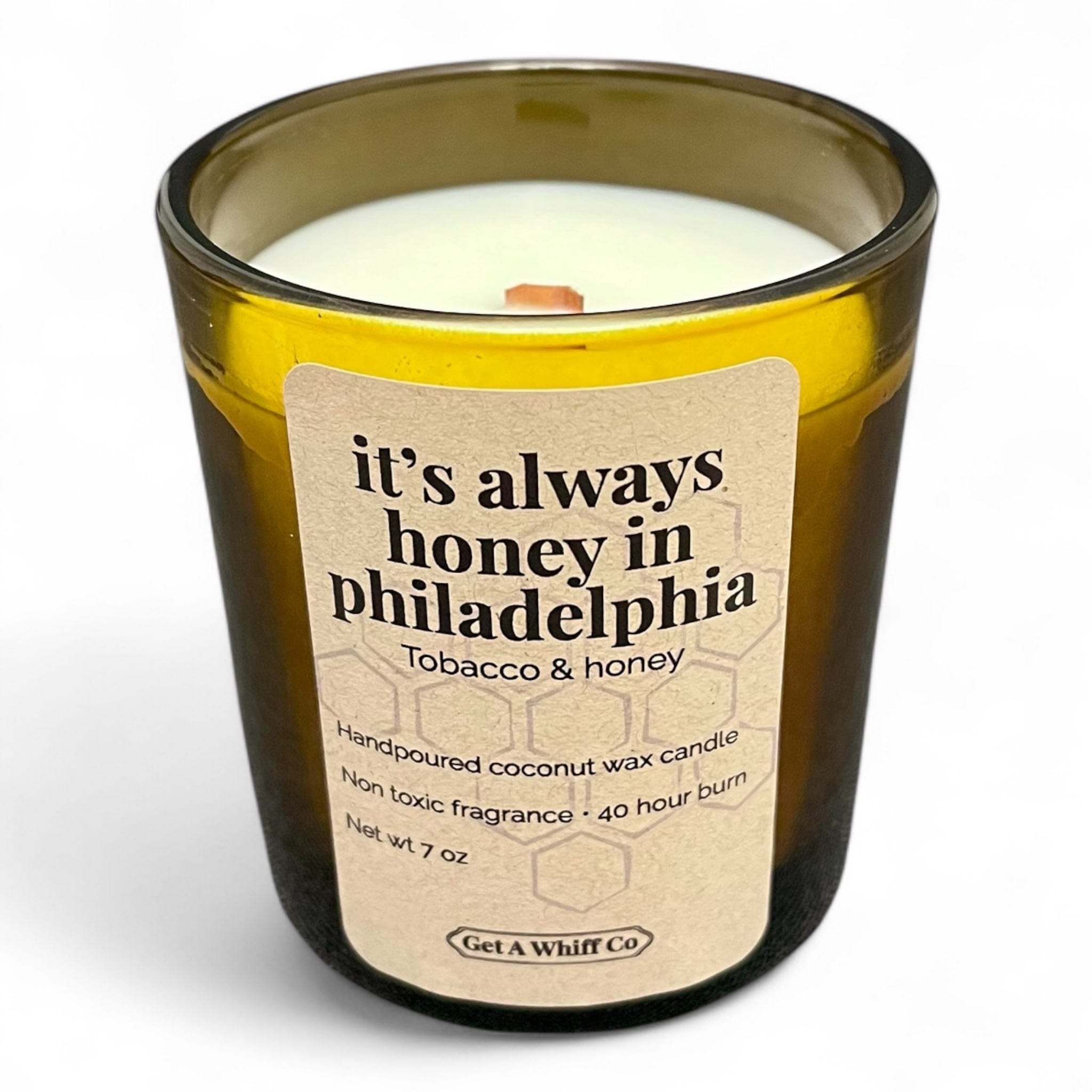 Amber Jar Candles — Soy Wax, Wood Wick | Choose Your Scent