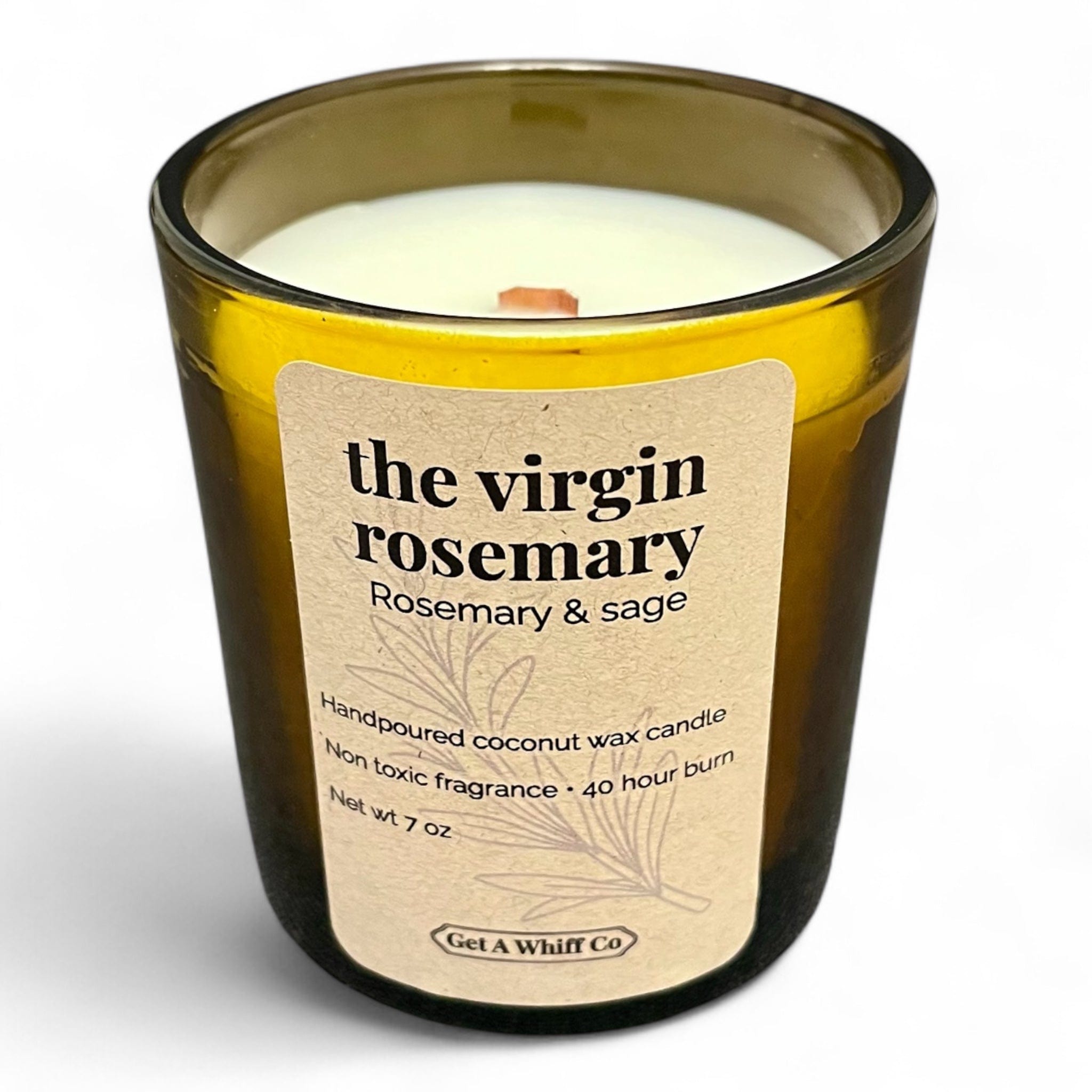 Amber Jar Candles — Soy Wax, Wood Wick | Choose Your Scent