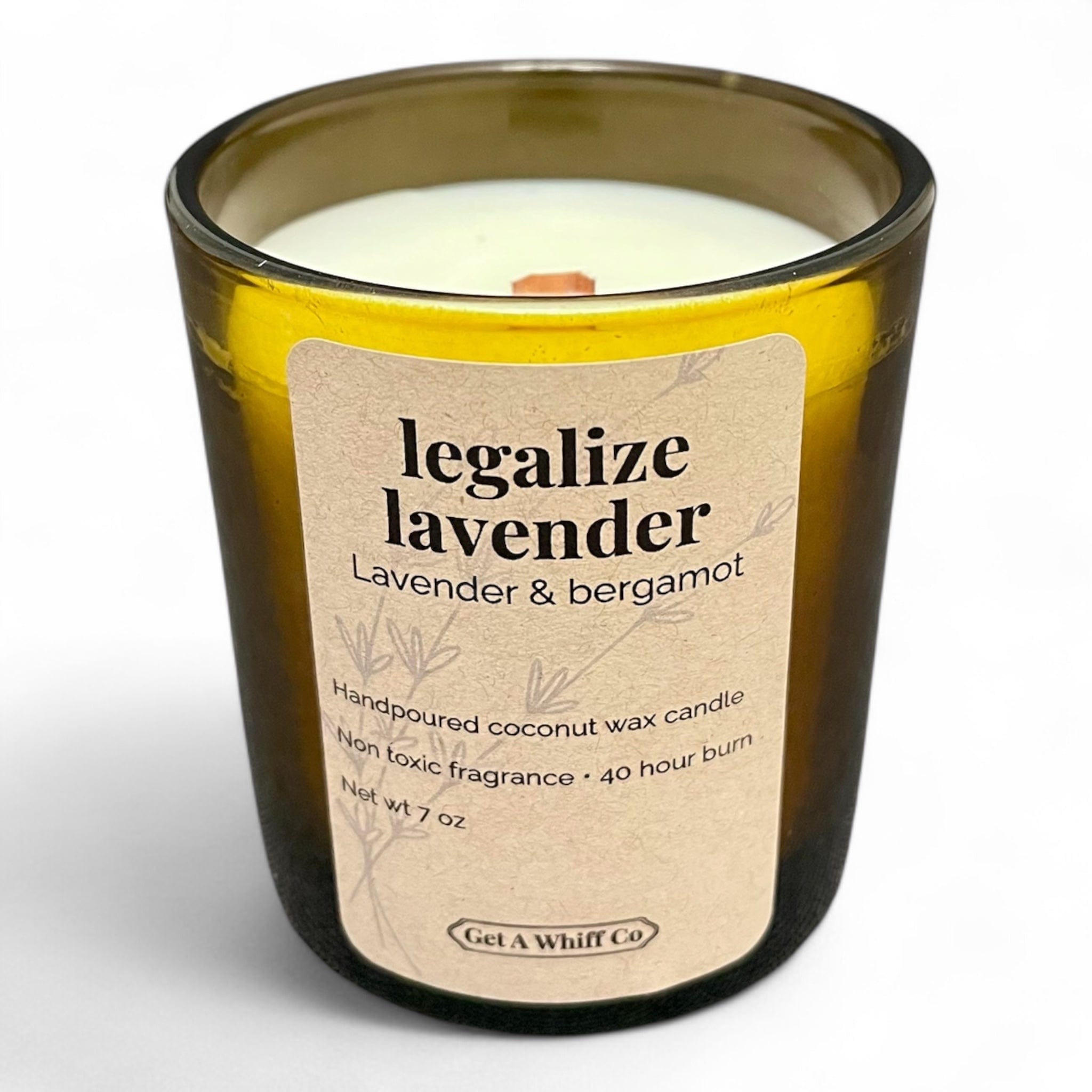 Amber Jar Candles — Soy Wax, Wood Wick | Choose Your Scent
