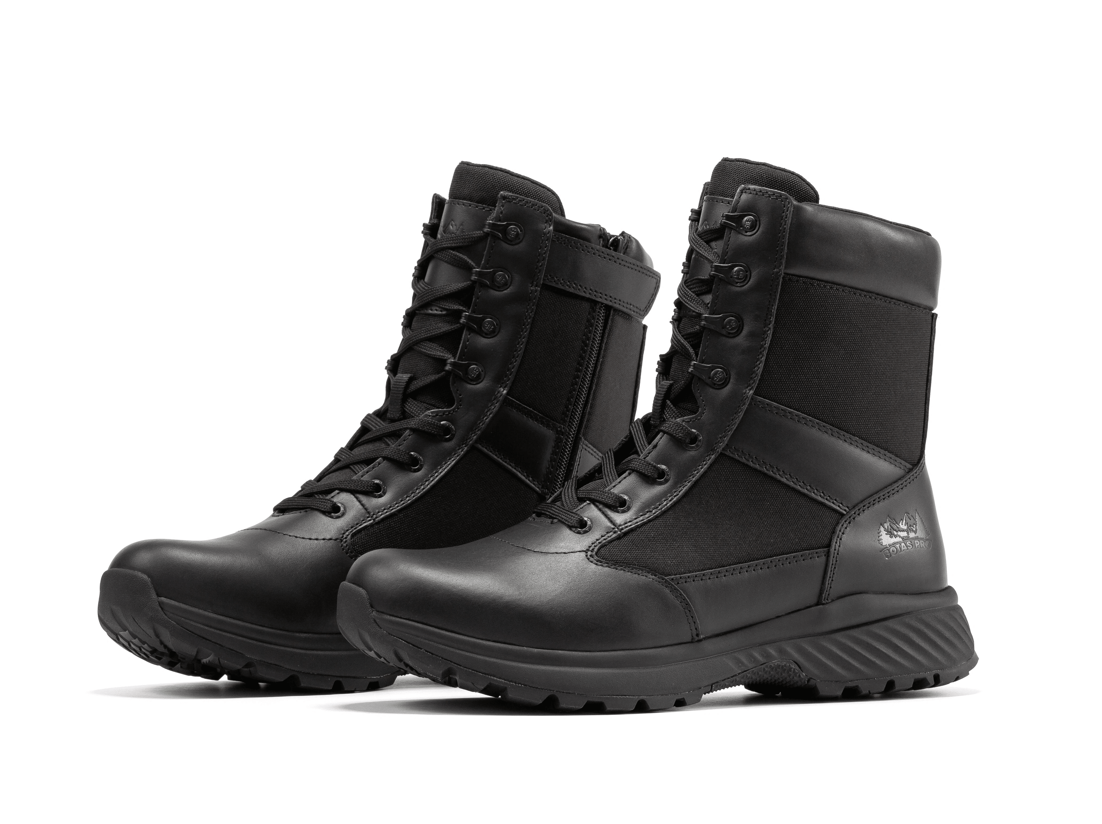 Botas Pro Black Men's 8 inch Side Zipper Military Tactical Boots BP703
