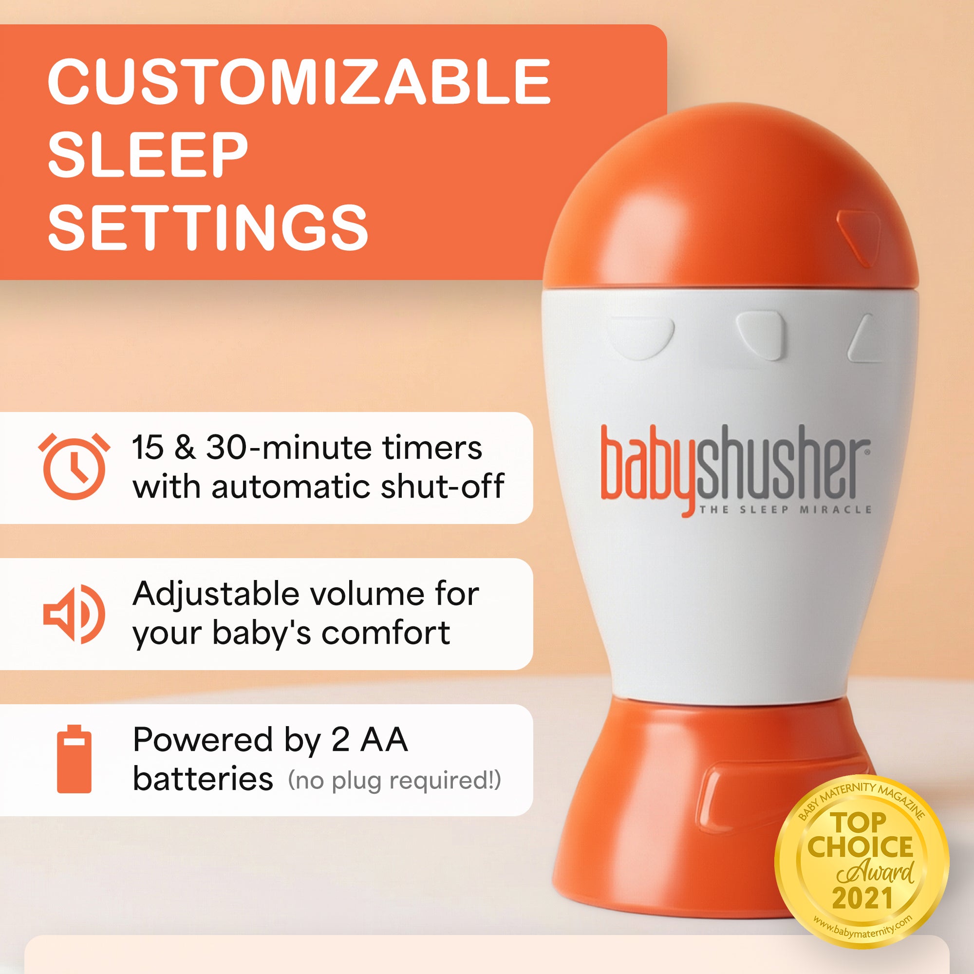 Baby Shusher Sound Machine — Newborn Sleep Soother