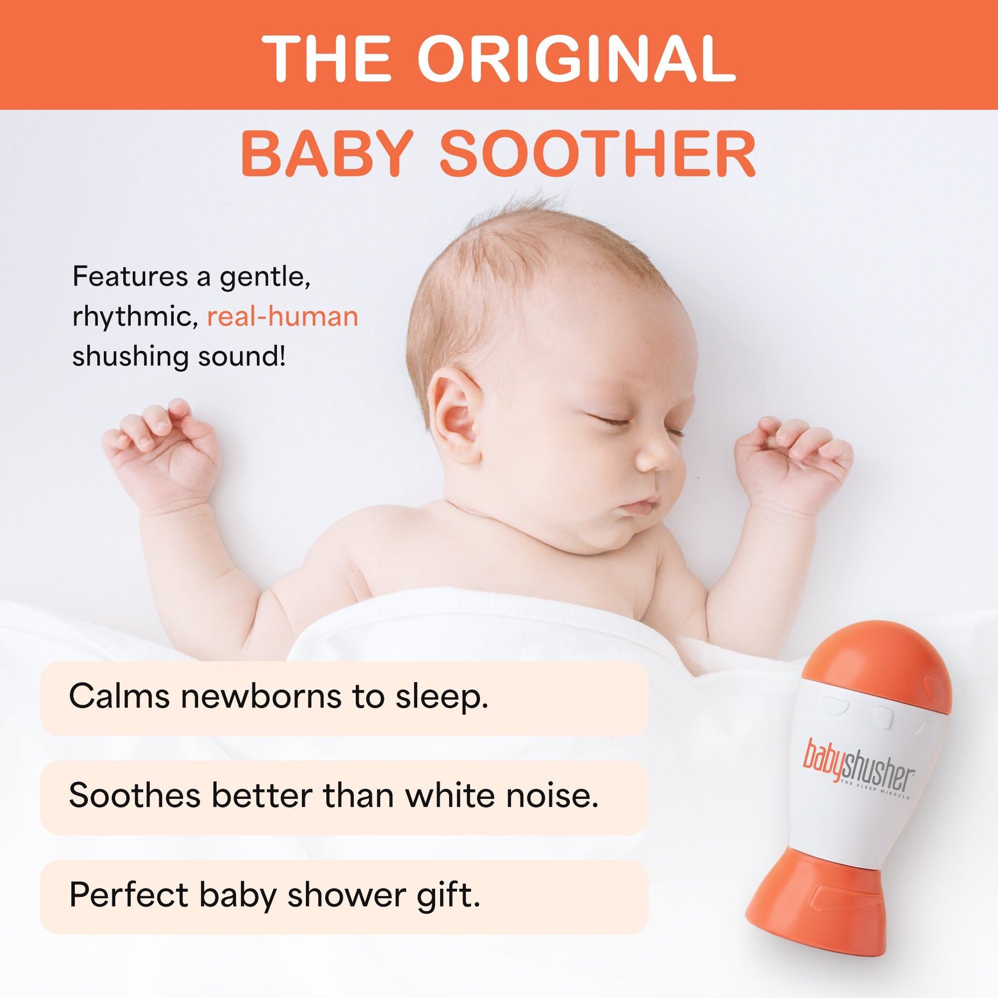 Baby Shusher Sound Machine — Newborn Sleep Soother