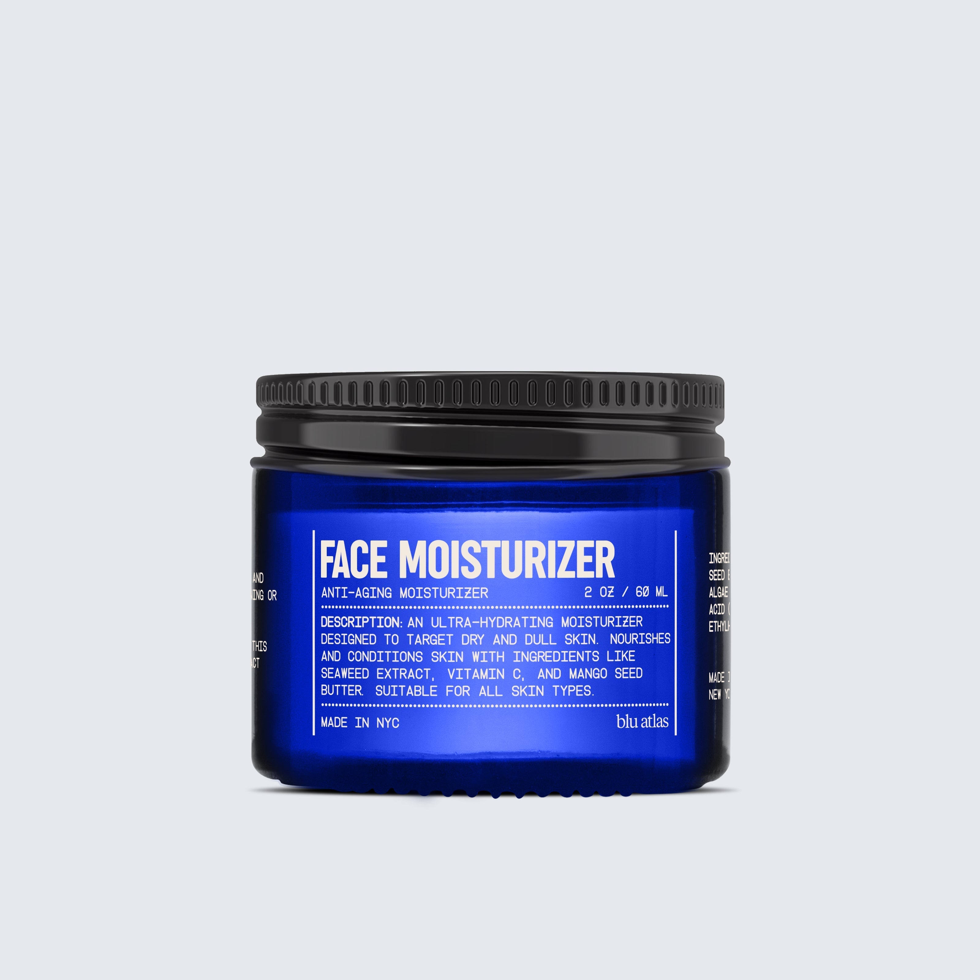 Blu Atlas Face Moisturizer — Lightweight Daily Hydrating Cream